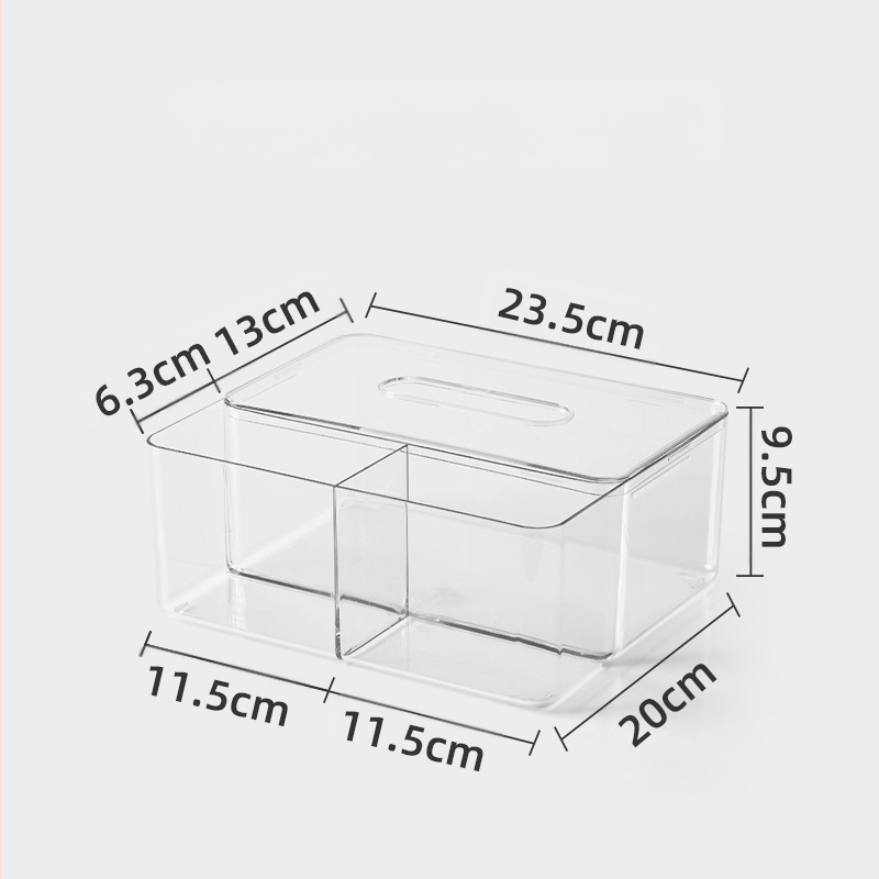 Επιτραπέζιο κουτί χαρτοπετσέτας, βορειοευρωπαϊκό στυλ, διαφανές, πλαστικό, πολυλειτουργικό