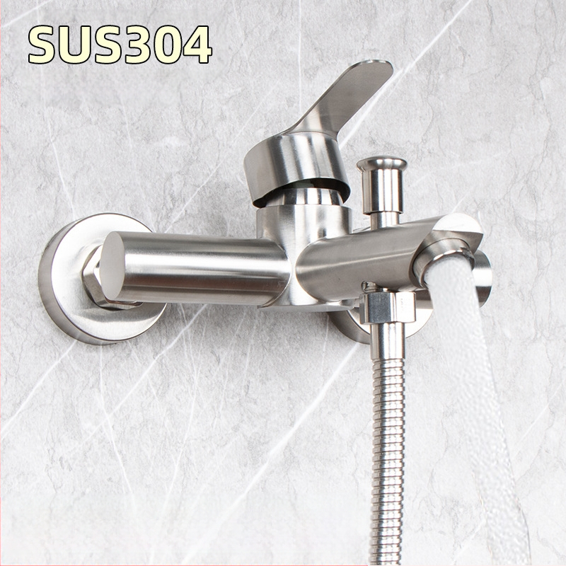 304 nerūdijančio plieno dušo ir vonios čiaupas, sieninis montavimas, karšto ir šalto maišymo vožtuvas, paslėpta įranga, ES CE sertifikatas