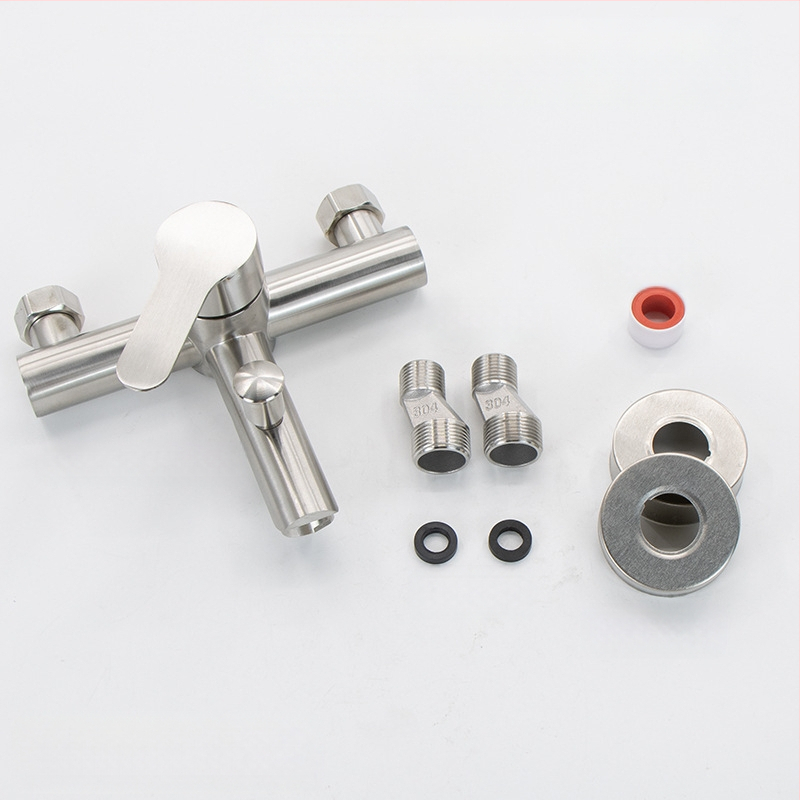 304 nerūdijančio plieno dušo ir vonios čiaupas, sieninis montavimas, karšto ir šalto maišymo vožtuvas, paslėpta įranga, ES CE sertifikatas