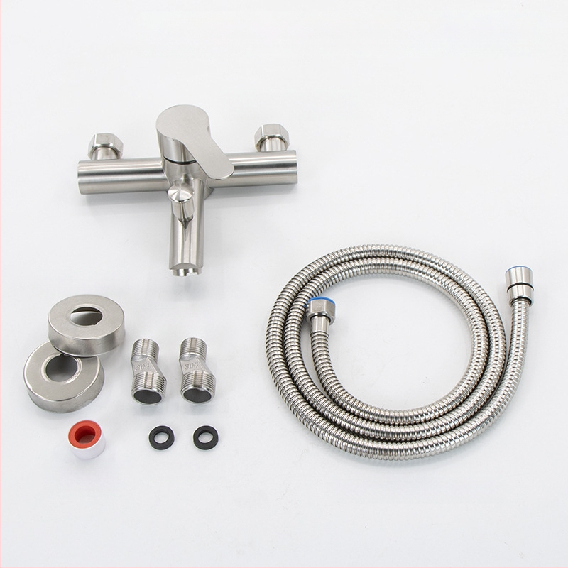 304 nerūdijančio plieno dušo ir vonios čiaupas, sieninis montavimas, karšto ir šalto maišymo vožtuvas, paslėpta įranga, ES CE sertifikatas