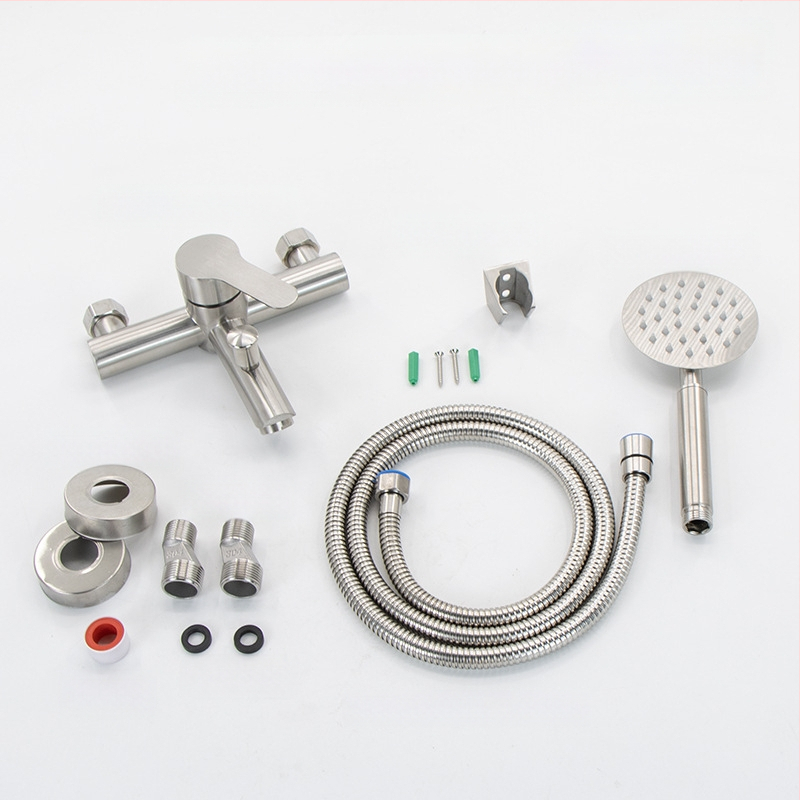 304 nerūdijančio plieno dušo ir vonios čiaupas, sieninis montavimas, karšto ir šalto maišymo vožtuvas, paslėpta įranga, ES CE sertifikatas