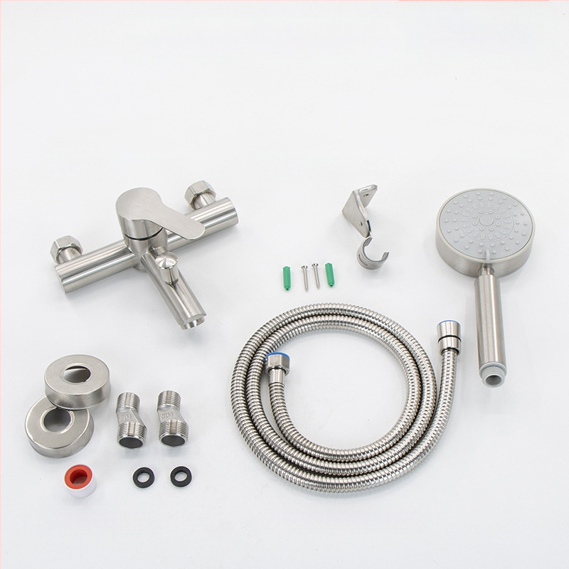 304 nerūdijančio plieno dušo ir vonios čiaupas, sieninis montavimas, karšto ir šalto maišymo vožtuvas, paslėpta įranga, ES CE sertifikatas