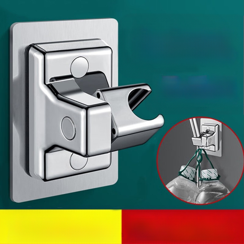 Dušo galvutės laikiklis, reguliuojamas sieninis laikiklis, be gręžimo, ABS