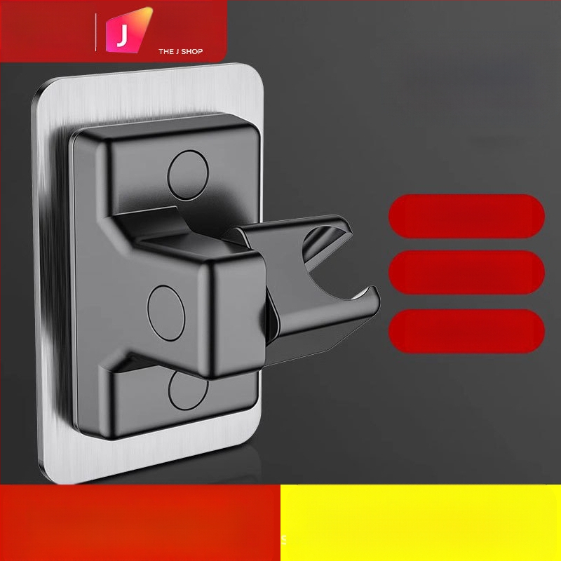 Dušo galvutės laikiklis, reguliuojamas sieninis laikiklis, be gręžimo, ABS