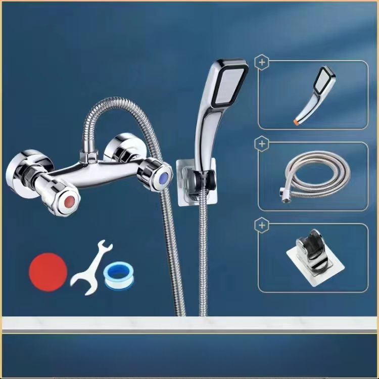 Dušo maišytuvas įmontuojamas į sieną – varinis korpusas, indukcinis atidarymas, sienos montavimas, CE sertifikatas.