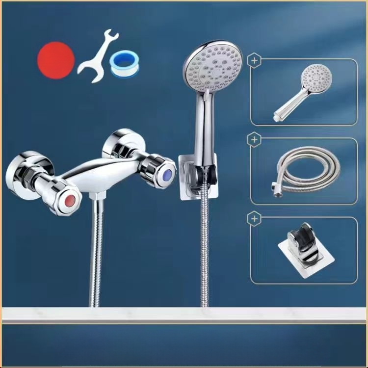 Dušo maišytuvas įmontuojamas į sieną – varinis korpusas, indukcinis atidarymas, sienos montavimas, CE sertifikatas.