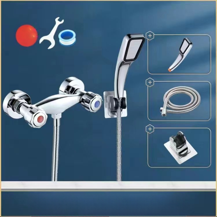 Dušo maišytuvas įmontuojamas į sieną – varinis korpusas, indukcinis atidarymas, sienos montavimas, CE sertifikatas.