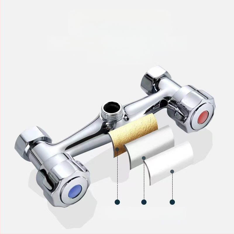 Dušo maišytuvas įmontuojamas į sieną – varinis korpusas, indukcinis atidarymas, sienos montavimas, CE sertifikatas.