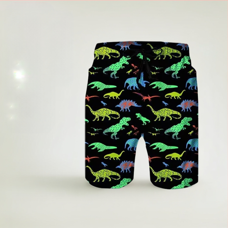 Ανδρικά μαγιό παραλίας με 3D εκτύπωση, γρήγορο στέγνωμα, Καλοκαίρι 2023, πολυεστέρας 80% σε ανάμειξη χημικών ινών, μινιμαλιστικό σχέδιο