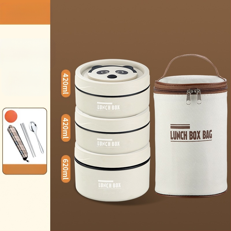 304 nerūsējošā tērauda pusdienu kastīte, apaļa, mikroviļņu droša, vienu slāni, logotipa drukāšana pieejama