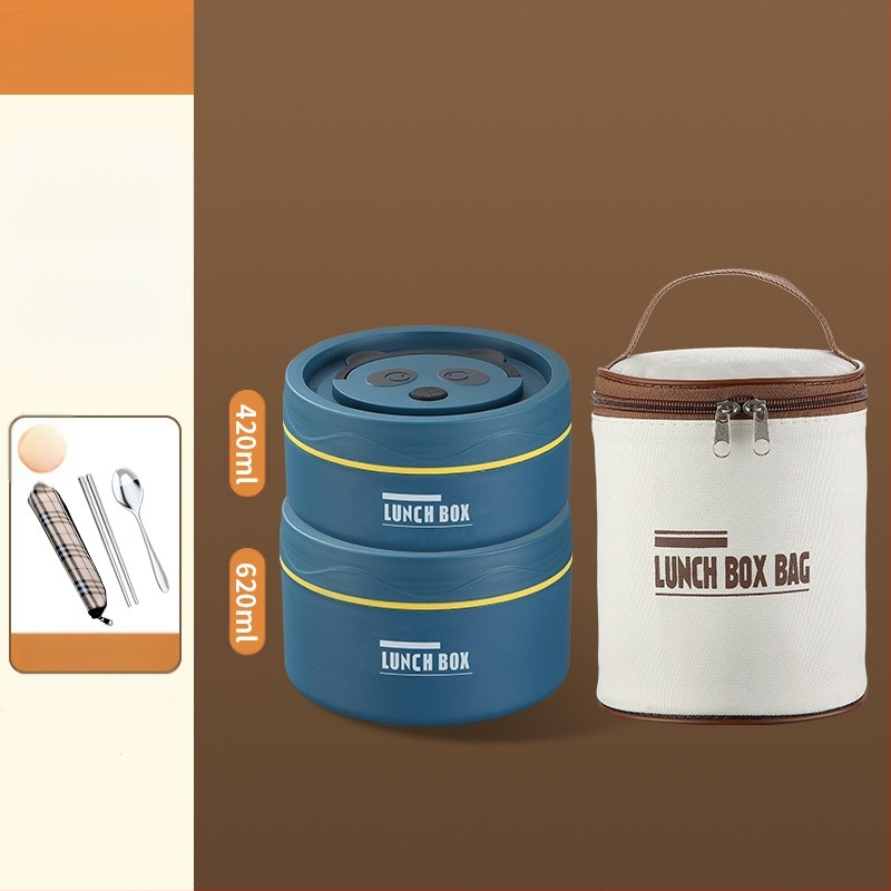 304 nerūsējošā tērauda pusdienu kastīte, apaļa, mikroviļņu droša, vienu slāni, logotipa drukāšana pieejama