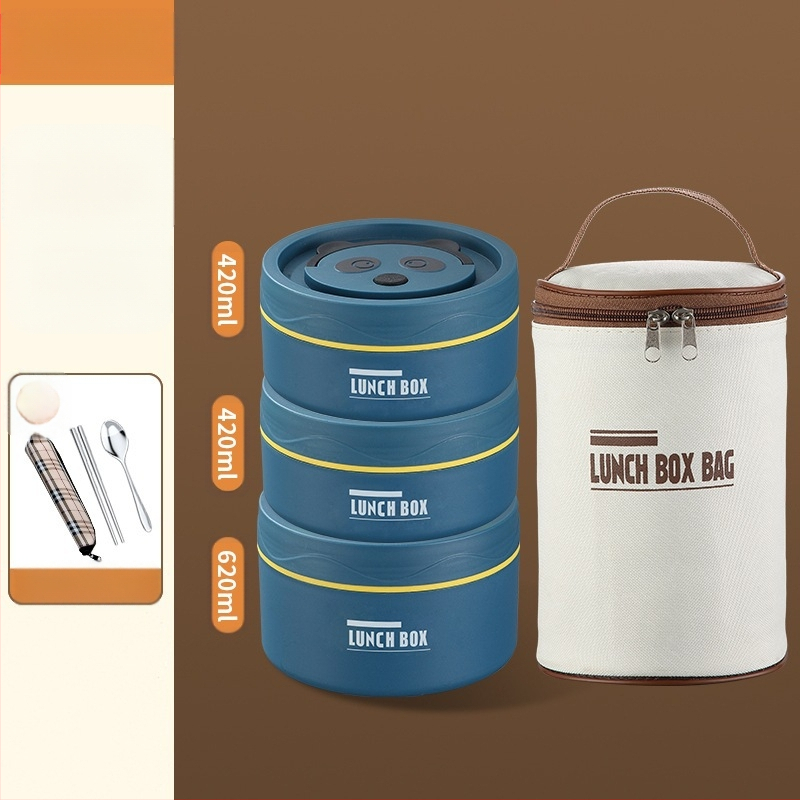 304 nerūsējošā tērauda pusdienu kastīte, apaļa, mikroviļņu droša, vienu slāni, logotipa drukāšana pieejama