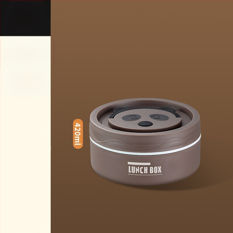 304 nerūsējošā tērauda pusdienu kastīte, apaļa, mikroviļņu droša, vienu slāni, logotipa drukāšana pieejama