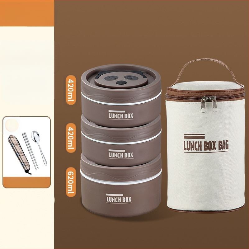 304 nerūsējošā tērauda pusdienu kastīte, apaļa, mikroviļņu droša, vienu slāni, logotipa drukāšana pieejama