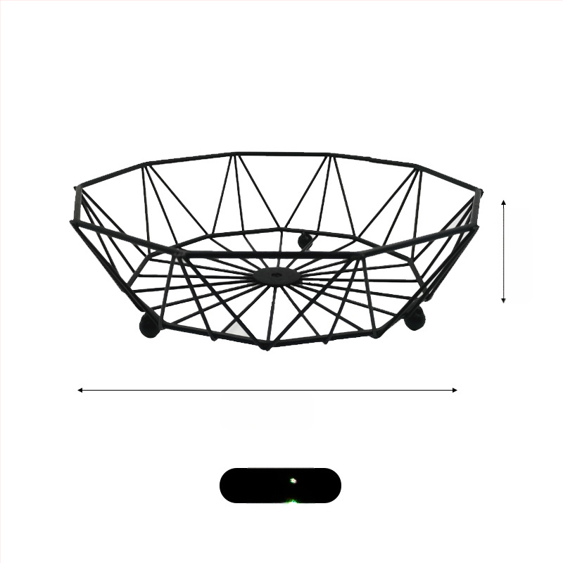 Кована железна кошница за плодове, нордичен трислоен дизайн, семпъл стил, за плодове, бонбони и сушени плодове, 2021 първокласно качество