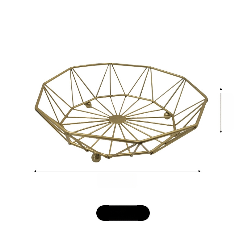 Кована железна кошница за плодове, нордичен трислоен дизайн, семпъл стил, за плодове, бонбони и сушени плодове, 2021 първокласно качество