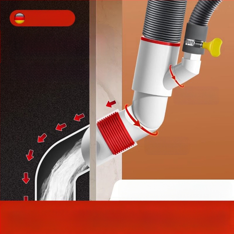 Βαλβίδα αποχέτευσης τοίχου με ABS+σιλικόνη, μηχανισμός ανάσυρσης, τύπος βρετανικού αποχέτευσης, μοντέρνο μινιμαλιστικό στυλ (Lj wall row)