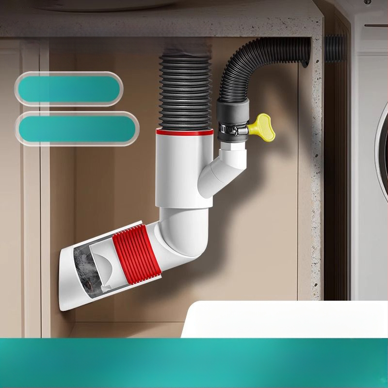 Βαλβίδα αποχέτευσης τοίχου με ABS+σιλικόνη, μηχανισμός ανάσυρσης, τύπος βρετανικού αποχέτευσης, μοντέρνο μινιμαλιστικό στυλ (Lj wall row)