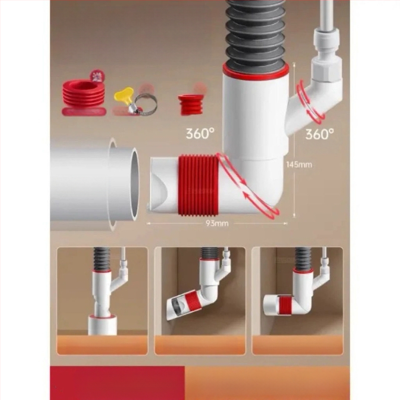 Βαλβίδα αποχέτευσης τοίχου με ABS+σιλικόνη, μηχανισμός ανάσυρσης, τύπος βρετανικού αποχέτευσης, μοντέρνο μινιμαλιστικό στυλ (Lj wall row)