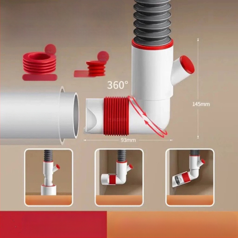 Βαλβίδα αποχέτευσης τοίχου με ABS+σιλικόνη, μηχανισμός ανάσυρσης, τύπος βρετανικού αποχέτευσης, μοντέρνο μινιμαλιστικό στυλ (Lj wall row)