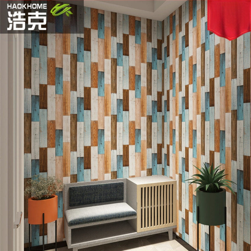 Savarankiškai lipinama 3D medžio faktūros tapetai, PVC, trijų sluoksnių konstrukcija, atsparūs vandeniui ir drėgmei, sienų dekoras