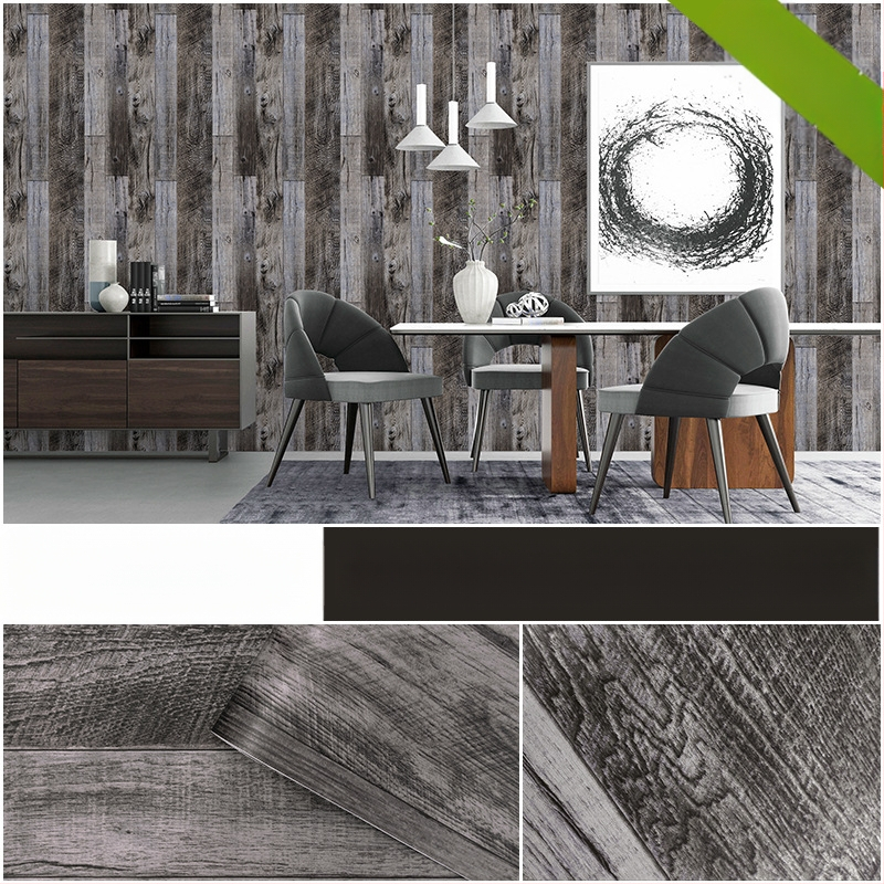 Savarankiškai lipinama 3D medžio faktūros tapetai, PVC, trijų sluoksnių konstrukcija, atsparūs vandeniui ir drėgmei, sienų dekoras