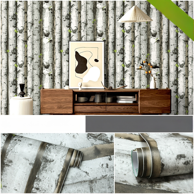 Savarankiškai lipinama 3D medžio faktūros tapetai, PVC, trijų sluoksnių konstrukcija, atsparūs vandeniui ir drėgmei, sienų dekoras