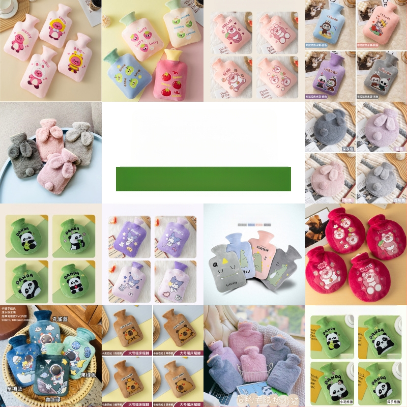 Μπουκάλι ζεστού νερού από βελούδινο ύφασμα, χαριτωμένος σχεδιασμός; PVC υψηλής πυκνότητας; θέρμανση με γέμισμα νερού; πολυλειτουργική χρήση για χέρια, πόδια, μέση, κοιλιά, κεφάλι και πλάτη; θερμό και κρύο διπλής χρήσης.