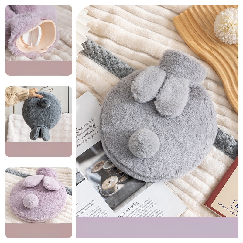 Μπουκάλι ζεστού νερού από βελούδινο ύφασμα, χαριτωμένος σχεδιασμός; PVC υψηλής πυκνότητας; θέρμανση με γέμισμα νερού; πολυλειτουργική χρήση για χέρια, πόδια, μέση, κοιλιά, κεφάλι και πλάτη; θερμό και κρύο διπλής χρήσης.