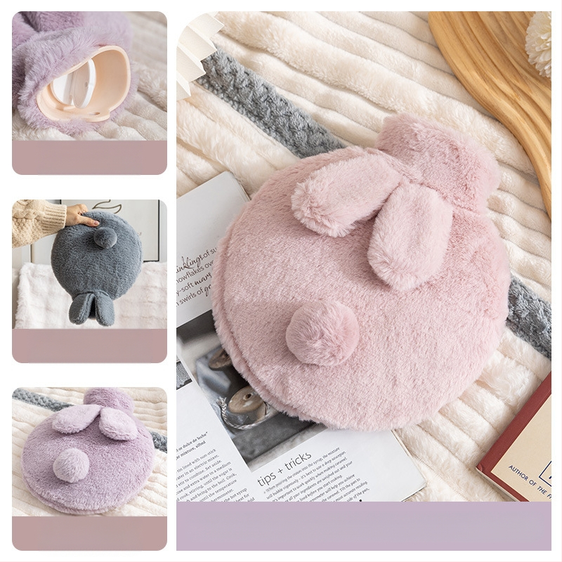 Μπουκάλι ζεστού νερού από βελούδινο ύφασμα, χαριτωμένος σχεδιασμός; PVC υψηλής πυκνότητας; θέρμανση με γέμισμα νερού; πολυλειτουργική χρήση για χέρια, πόδια, μέση, κοιλιά, κεφάλι και πλάτη; θερμό και κρύο διπλής χρήσης.