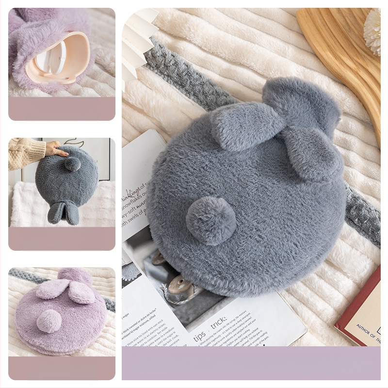 Μπουκάλι ζεστού νερού από βελούδινο ύφασμα, χαριτωμένος σχεδιασμός; PVC υψηλής πυκνότητας; θέρμανση με γέμισμα νερού; πολυλειτουργική χρήση για χέρια, πόδια, μέση, κοιλιά, κεφάλι και πλάτη; θερμό και κρύο διπλής χρήσης.