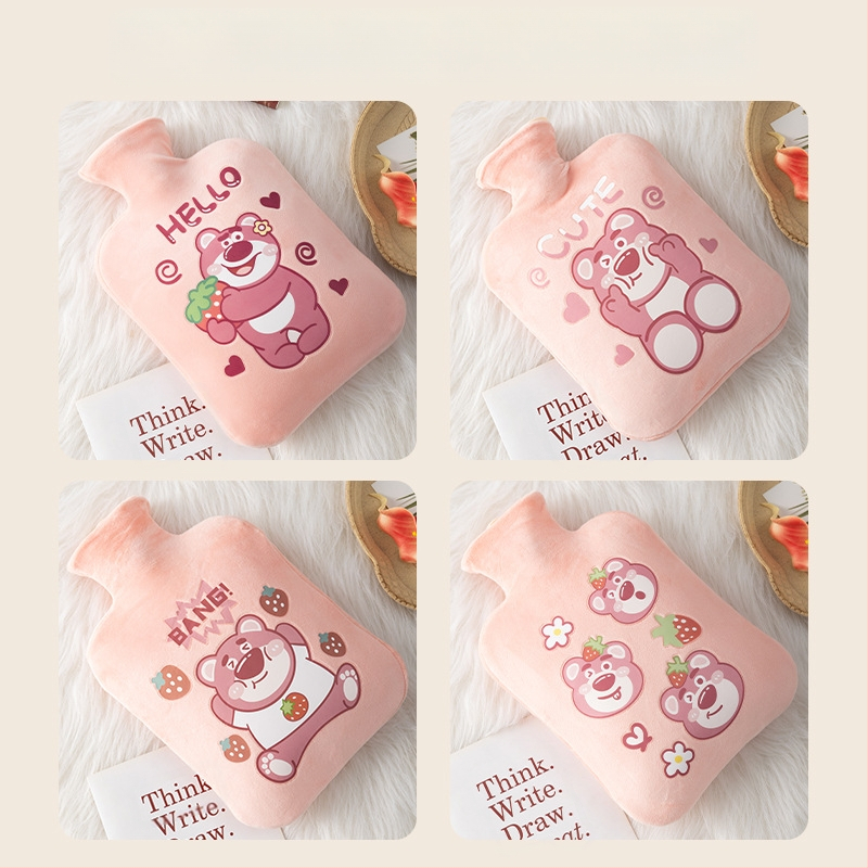 Μπουκάλι ζεστού νερού από βελούδινο ύφασμα, χαριτωμένος σχεδιασμός; PVC υψηλής πυκνότητας; θέρμανση με γέμισμα νερού; πολυλειτουργική χρήση για χέρια, πόδια, μέση, κοιλιά, κεφάλι και πλάτη; θερμό και κρύο διπλής χρήσης.