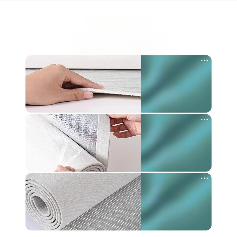 Lininis sienų audinys, daugiasluoksnė reljefinė paviršiaus, atsparus drėgmei, miegamajam ir televizoriaus fono dekorui, šiuolaikiškas minimalistinis stilius