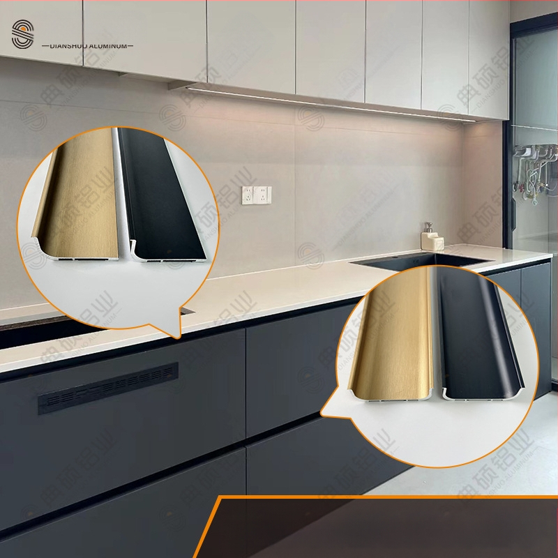 Aliuminio lydinio spintelės rankenėlės be rankenų, modernus minimalistinis stilius, tinka vidinėms ir apatiniams garderobo spintoms, montavimas be gręžimo