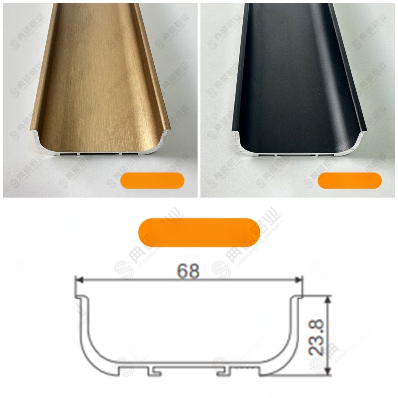 Aliuminio lydinio spintelės rankenėlės be rankenų, modernus minimalistinis stilius, tinka vidinėms ir apatiniams garderobo spintoms, montavimas be gręžimo