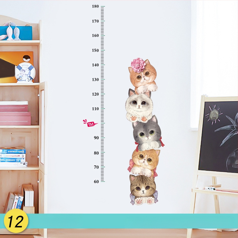 Žirafos karikatūra – aukščio matavimo sienos lipdukas – PVC, Prekės ženklas Shun Ran, Atsparus vandeniui, Modelis 19373433771