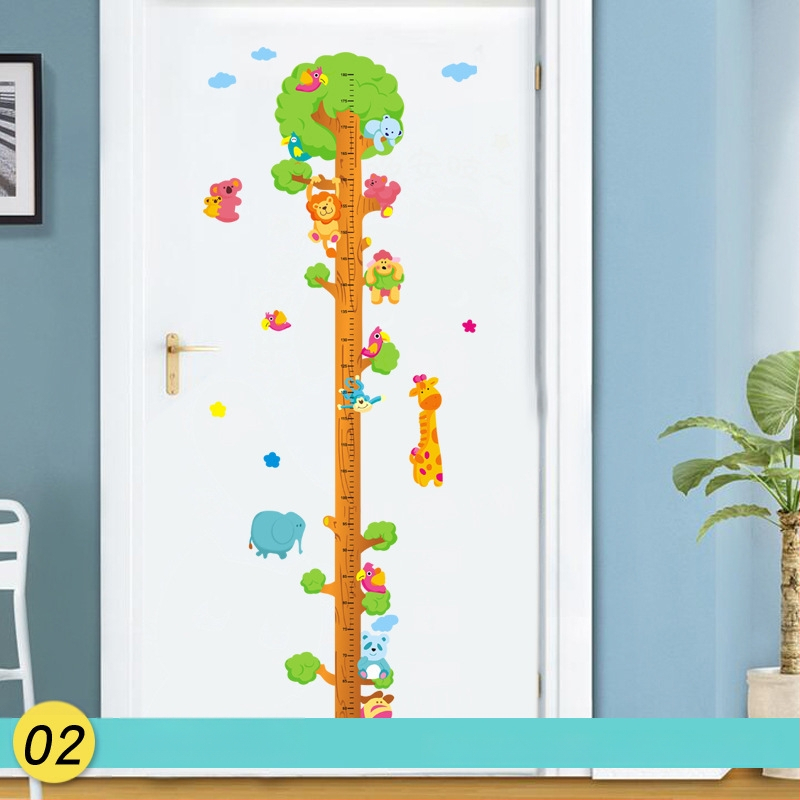 Žirafos karikatūra – aukščio matavimo sienos lipdukas – PVC, Prekės ženklas Shun Ran, Atsparus vandeniui, Modelis 19373433771