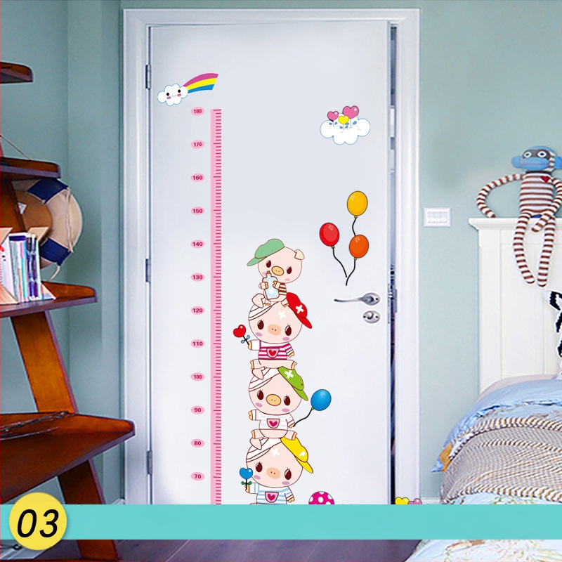 Žirafos karikatūra – aukščio matavimo sienos lipdukas – PVC, Prekės ženklas Shun Ran, Atsparus vandeniui, Modelis 19373433771