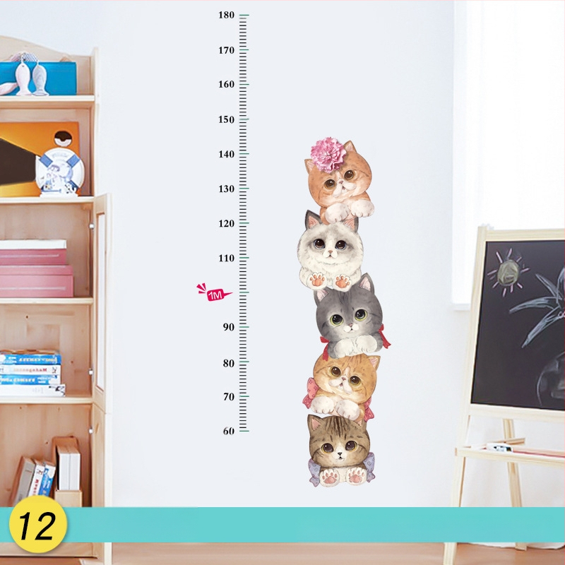 Žirafos karikatūra – aukščio matavimo sienos lipdukas – PVC, Prekės ženklas Shun Ran, Atsparus vandeniui, Modelis 19373433771