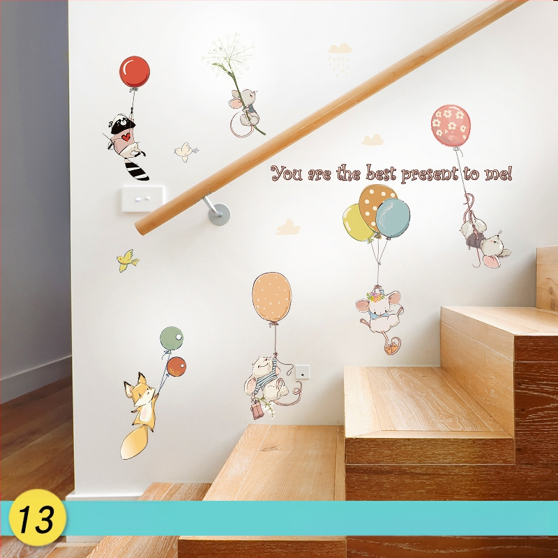 Žirafos karikatūra – aukščio matavimo sienos lipdukas – PVC, Prekės ženklas Shun Ran, Atsparus vandeniui, Modelis 19373433771