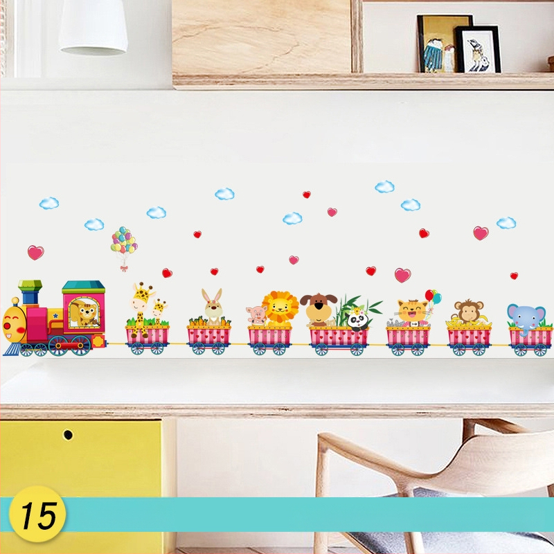 Žirafos karikatūra – aukščio matavimo sienos lipdukas – PVC, Prekės ženklas Shun Ran, Atsparus vandeniui, Modelis 19373433771