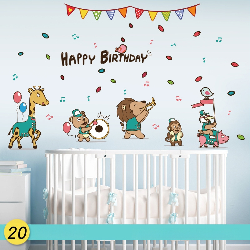 Žirafos karikatūra – aukščio matavimo sienos lipdukas – PVC, Prekės ženklas Shun Ran, Atsparus vandeniui, Modelis 19373433771