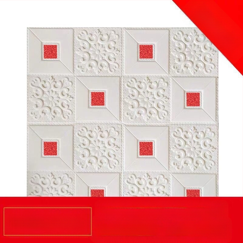 3D putų plytų sienų lipdukas, lipnus, atsparus vandeniui, pelėsiams, antistatinis ir garso izoliacija; iš XPE putų; motyvai: vieno tono, širdis, geometrija, penkiakampė žvaigždė, augalai; tinka svetainei, miegamajam ir biurui.