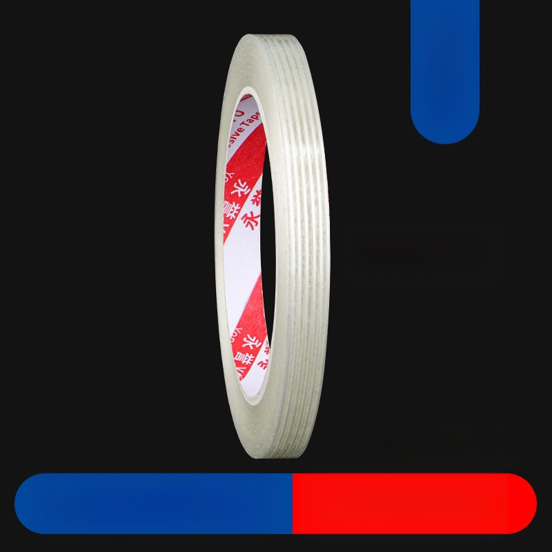 Stripētā šķiedru lenta SX – akrila līme uz šķiedru substrāta, biezums 0,15 mm, saķere 550 N/m, rūpnieciskai stiprināšanai un smagu priekšmetu piesiešanai