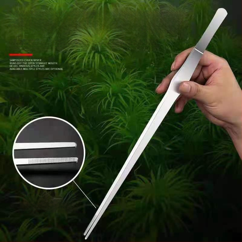 Nerūsējošā tērauda pincetes ūdens augiem, taisns gals, izturīgas pret koroziju, pielāgojamas