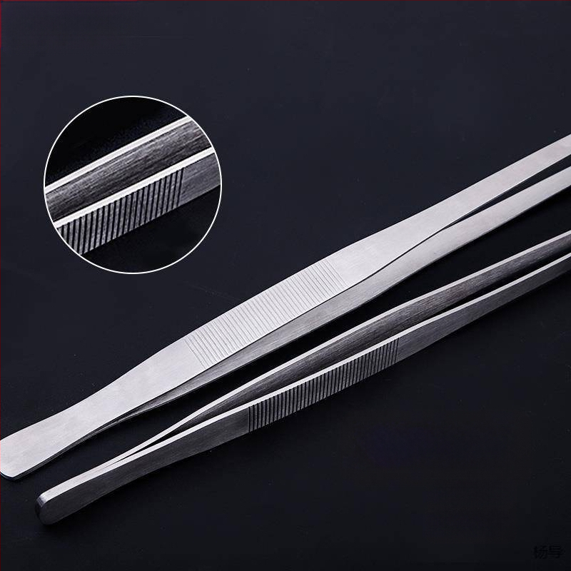 Nerūsējošā tērauda pincetes ar apaļu galvu, neslīdošas, garas akvārijiem (Yang Dao) - rokturis: Cits; gals: Cits; izcelsme: Ķīna