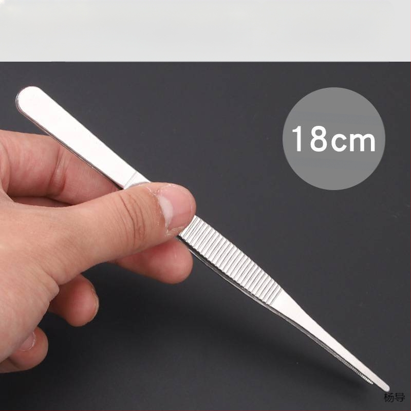 Nerūsējošā tērauda pincetes ar apaļu galvu, neslīdošas, garas akvārijiem (Yang Dao) - rokturis: Cits; gals: Cits; izcelsme: Ķīna