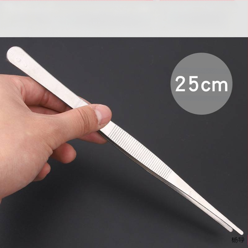 Nerūsējošā tērauda pincetes ar apaļu galvu, neslīdošas, garas akvārijiem (Yang Dao) - rokturis: Cits; gals: Cits; izcelsme: Ķīna