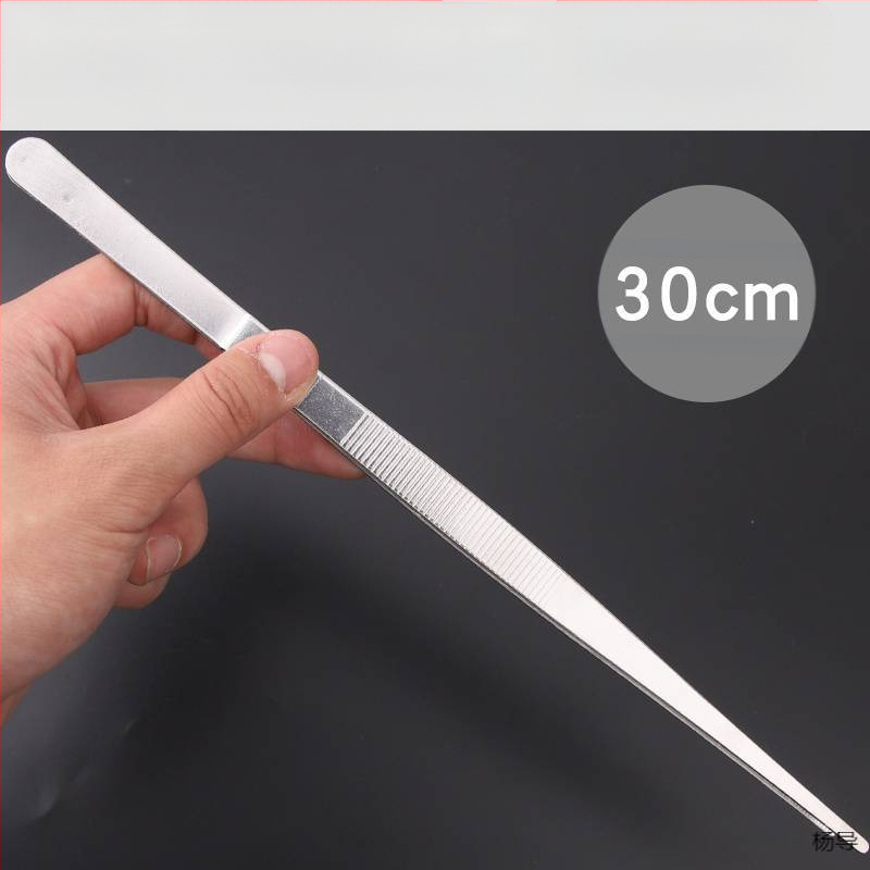 Nerūsējošā tērauda pincetes ar apaļu galvu, neslīdošas, garas akvārijiem (Yang Dao) - rokturis: Cits; gals: Cits; izcelsme: Ķīna