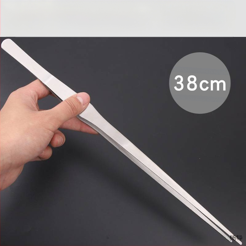 Nerūsējošā tērauda pincetes ar apaļu galvu, neslīdošas, garas akvārijiem (Yang Dao) - rokturis: Cits; gals: Cits; izcelsme: Ķīna